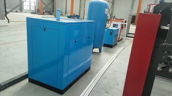 Compresor de tornillo industrial PLC con secador de aire Sistema de transmisión de cinta directa