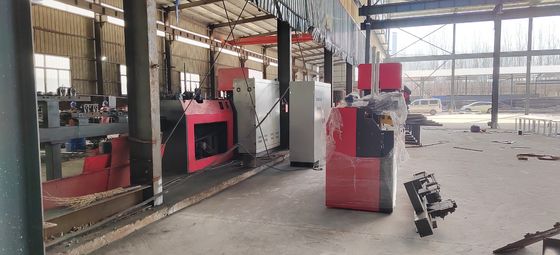 Línea de producción de soldadura de vigas de rejilla controlada por pantalla táctil con error de longitud de ± 5 mm/m